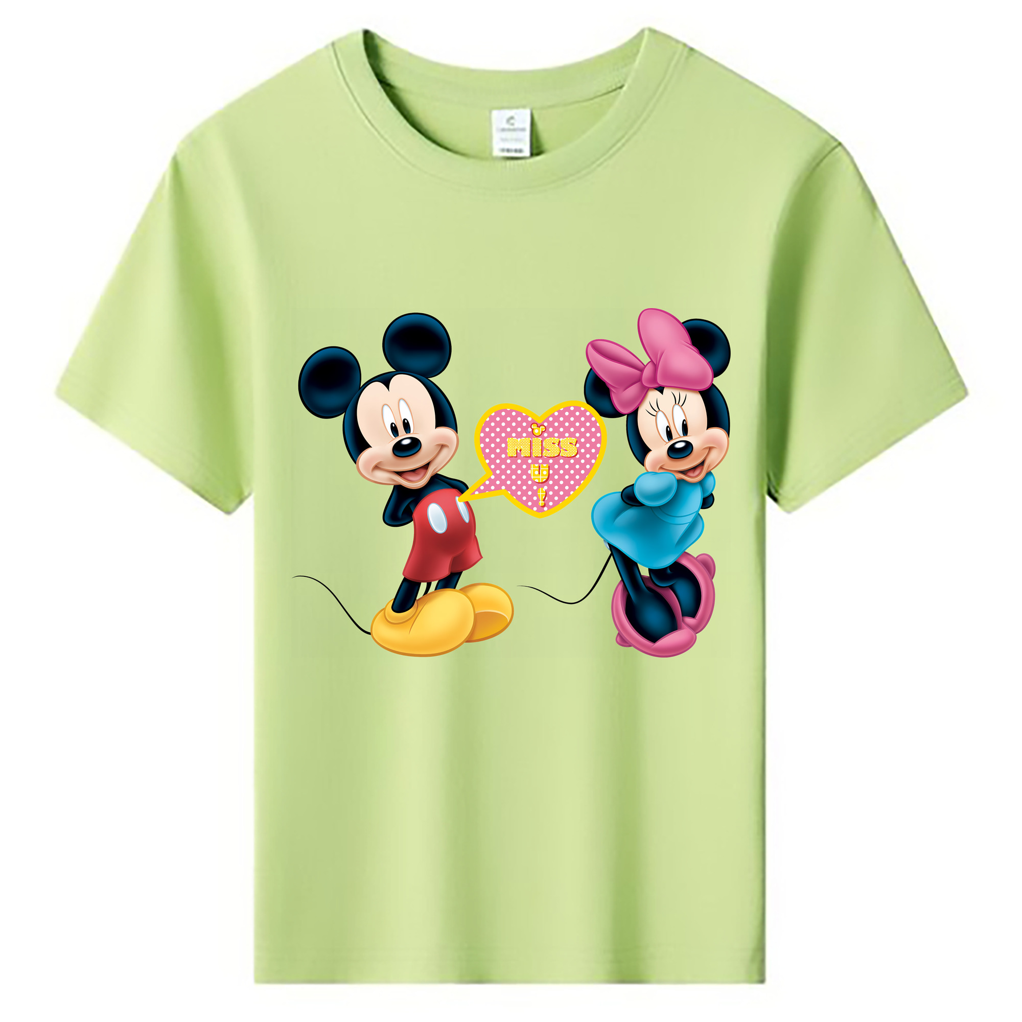 （画像用） ミッキーマウス Mickey Mouse 綿100％キッズTシャツ（フロントプリント）